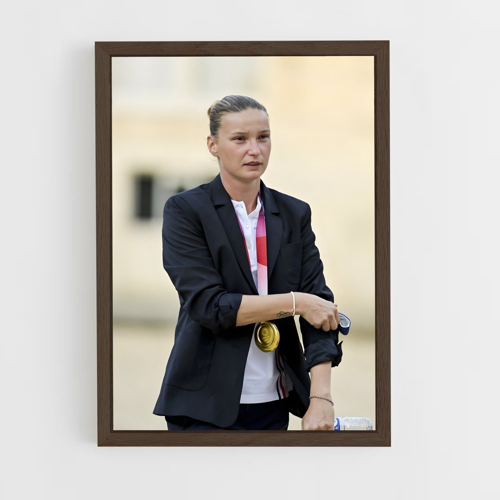 Poster Femme Médaillée – affiche Handball (vue 5)